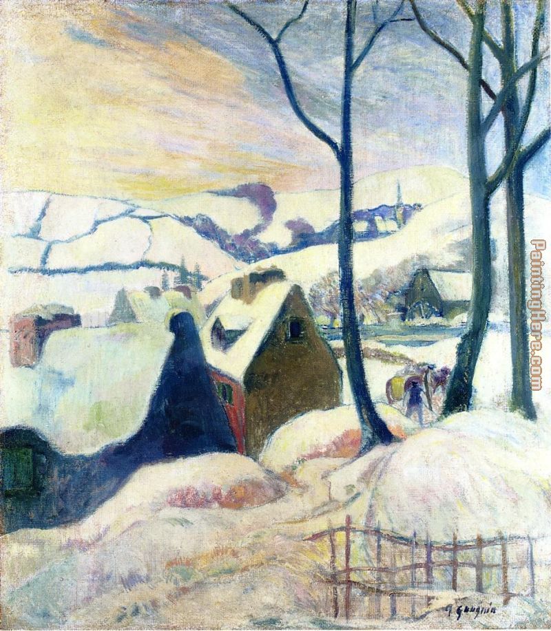 Village in the Snow painting - Paul Gauguin Village in the Snow art painting